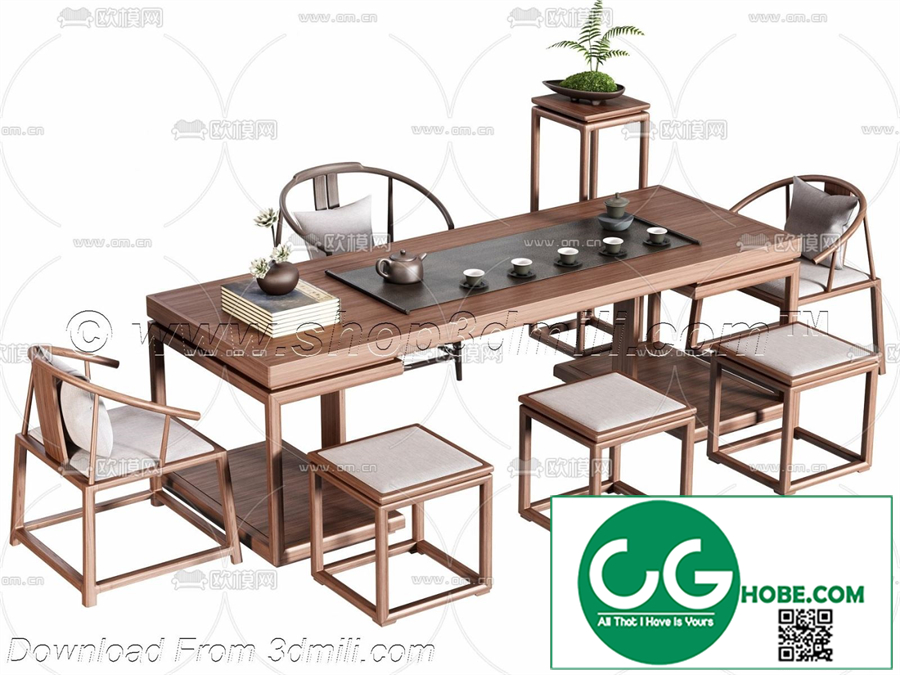 Tea Room 47 3D Model